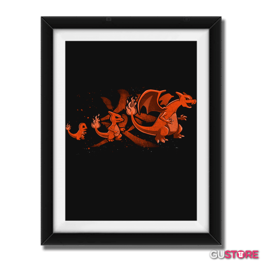 Cuadro decorativo Charmander evolution