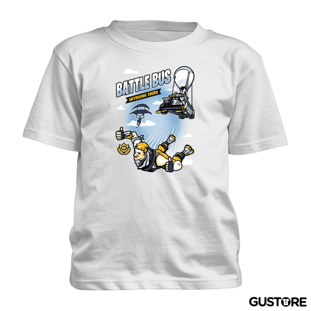 Polera de niño Battle bus fornite