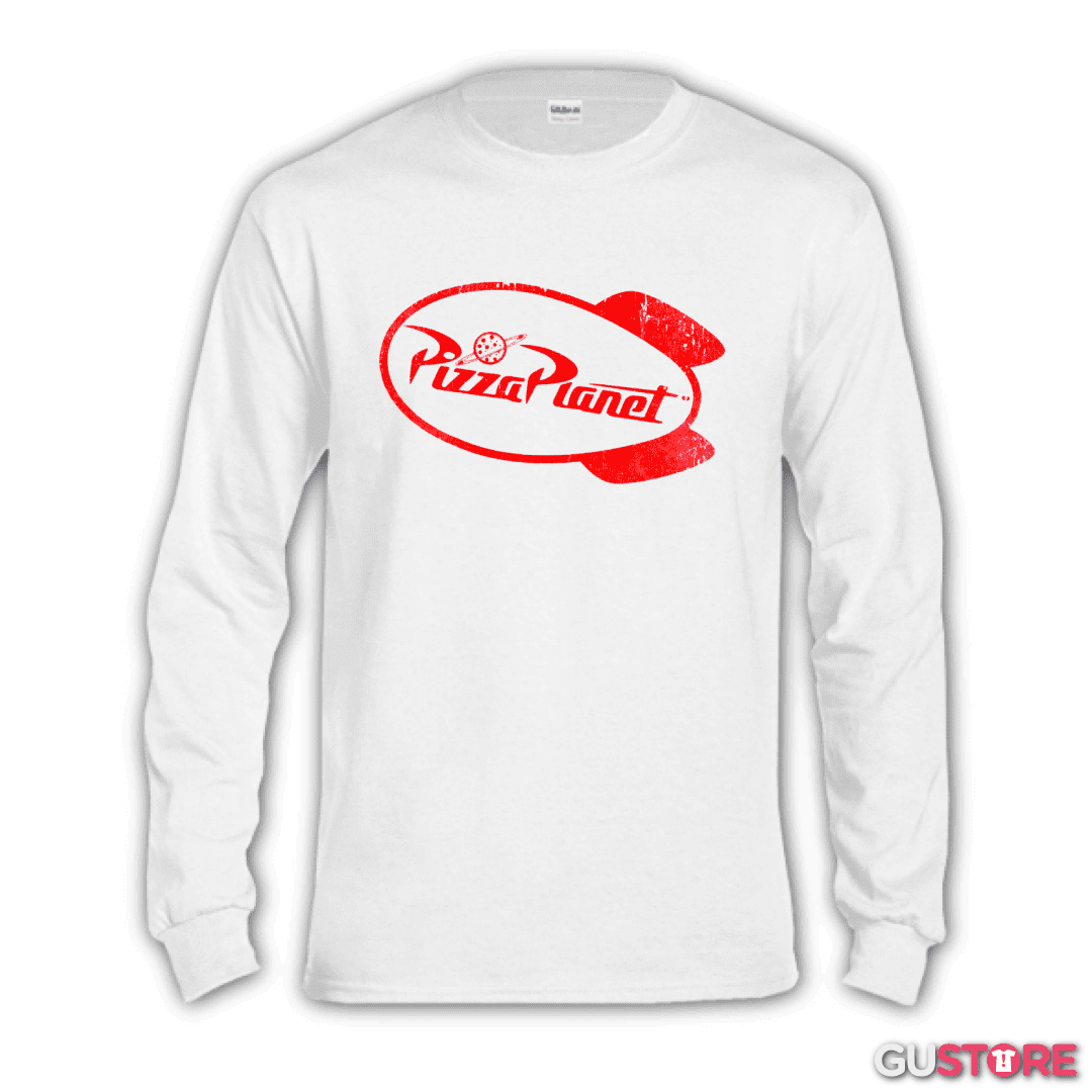 Polera manga larga Pizza planeta