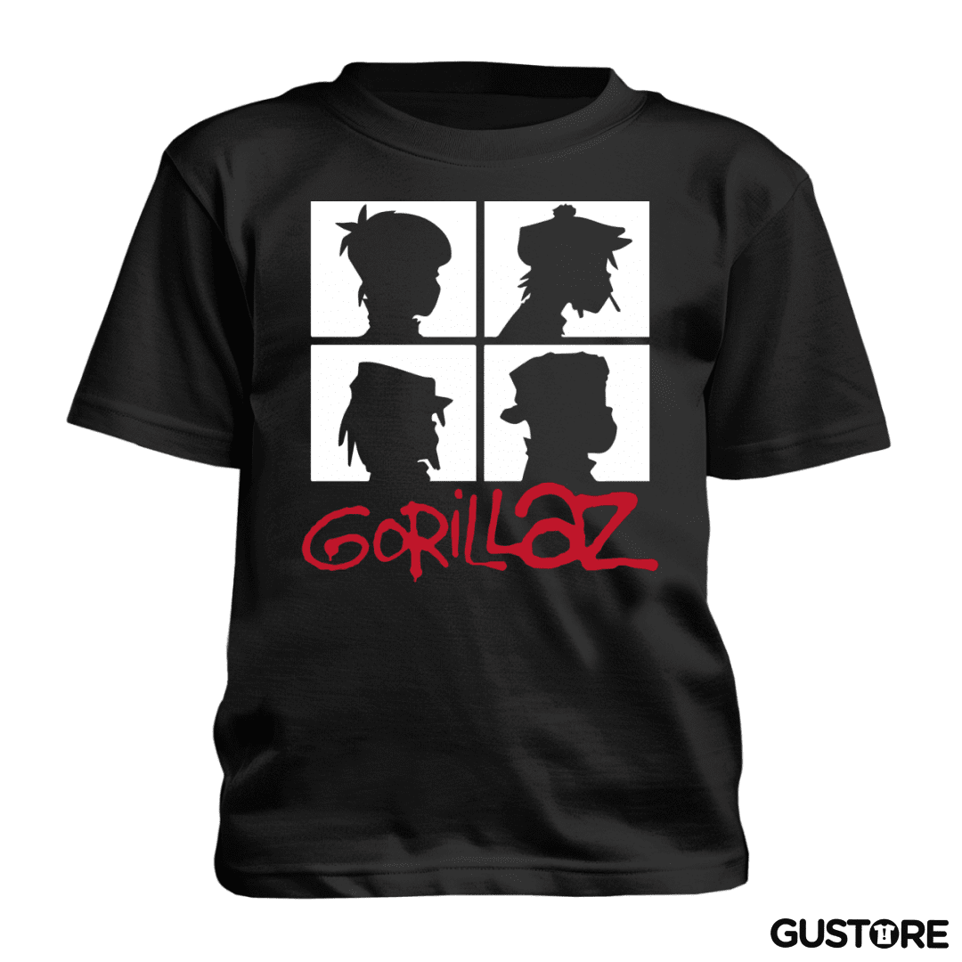 Polera de niño Gorillaz - Demon Days B&W