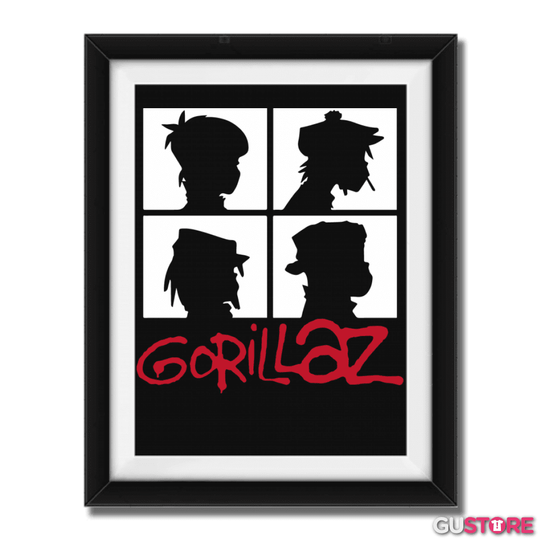 Cuadro decorativo Gorillaz - Demon Days B&W