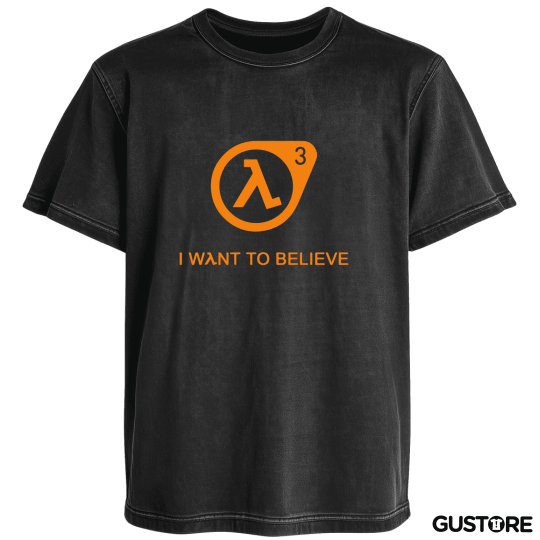 Polera desgastada Half Life - 3 I Want to Believe