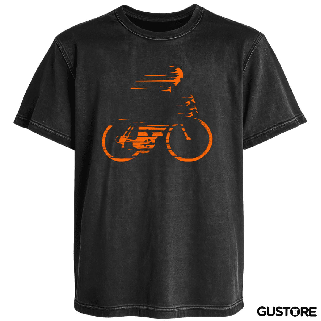 Polera desgastada bici veloz