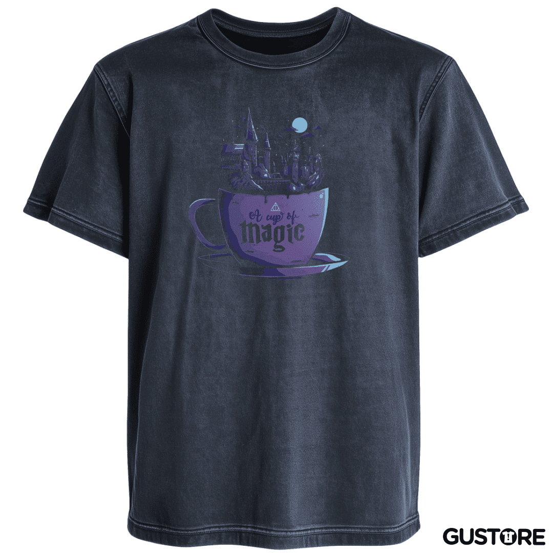 Polera desgastada Una tasa de magia