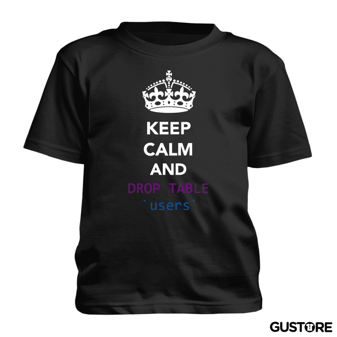 Polera de niño Keep calm and drop table users