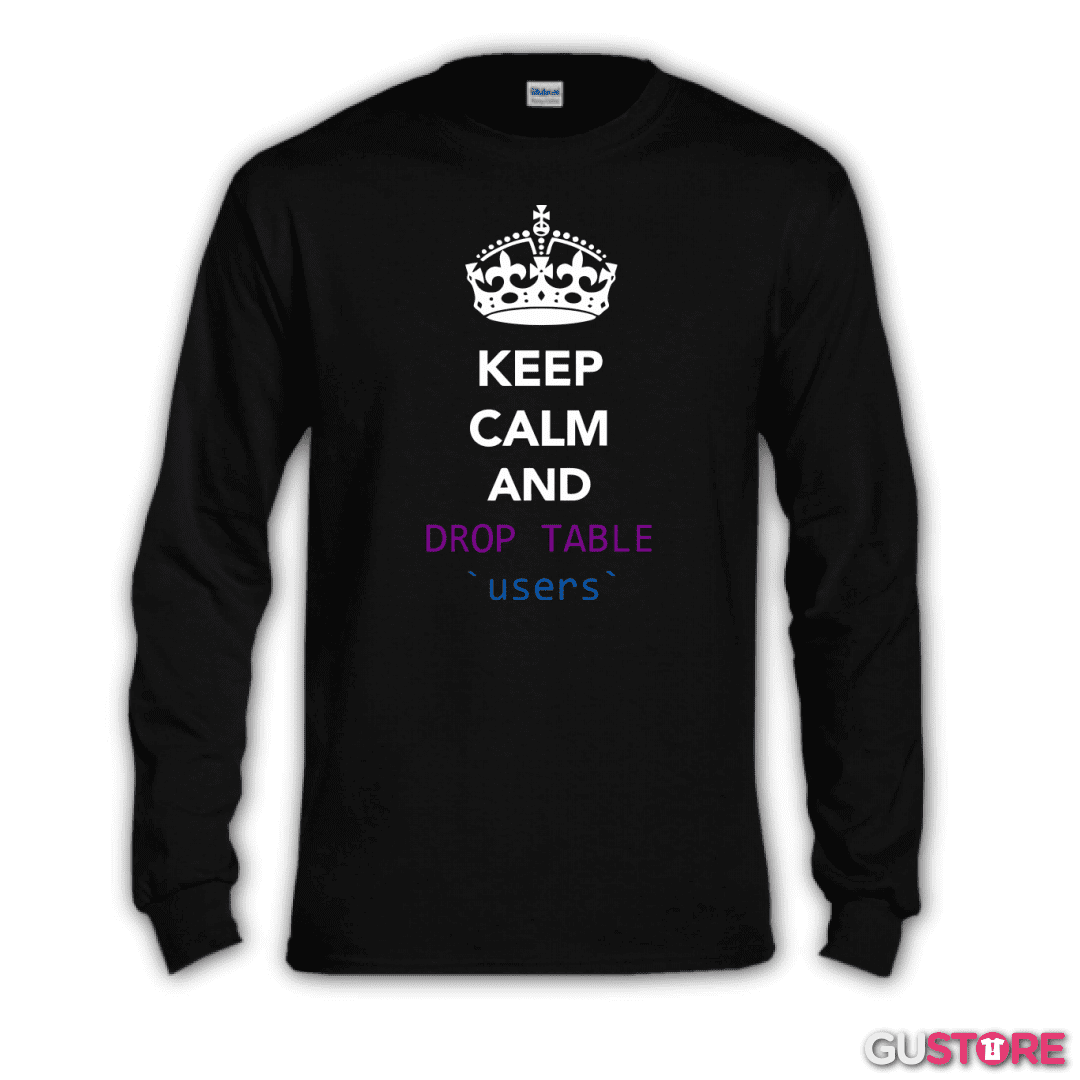 Polera manga larga Keep calm and drop table users