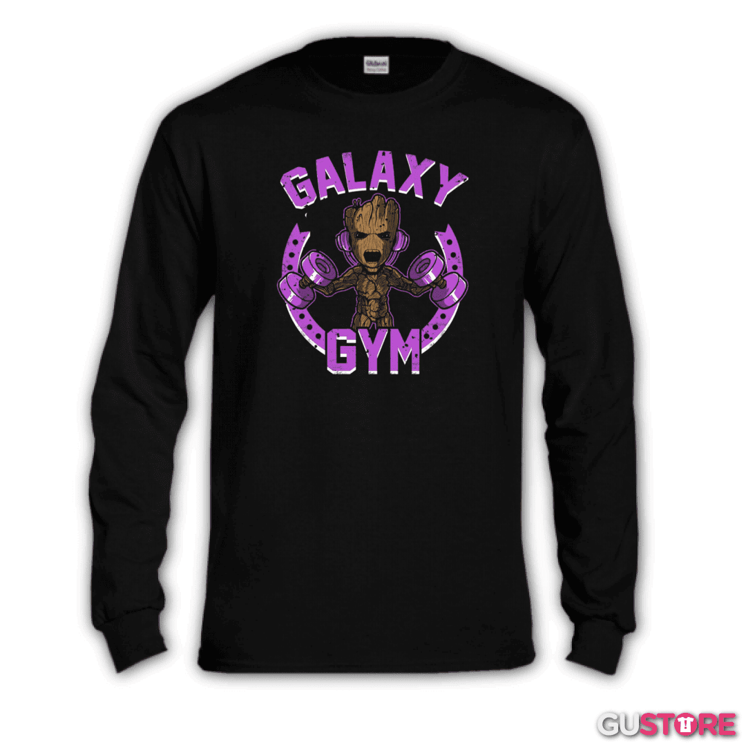 Polera manga larga Groot Galaxy Gym