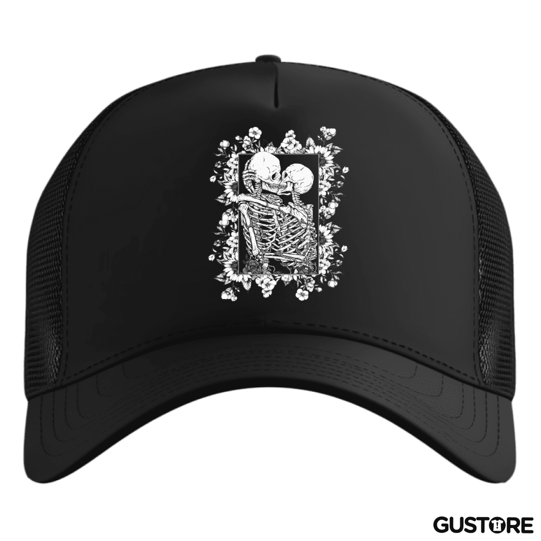 Gorro Beso calaveras con flores