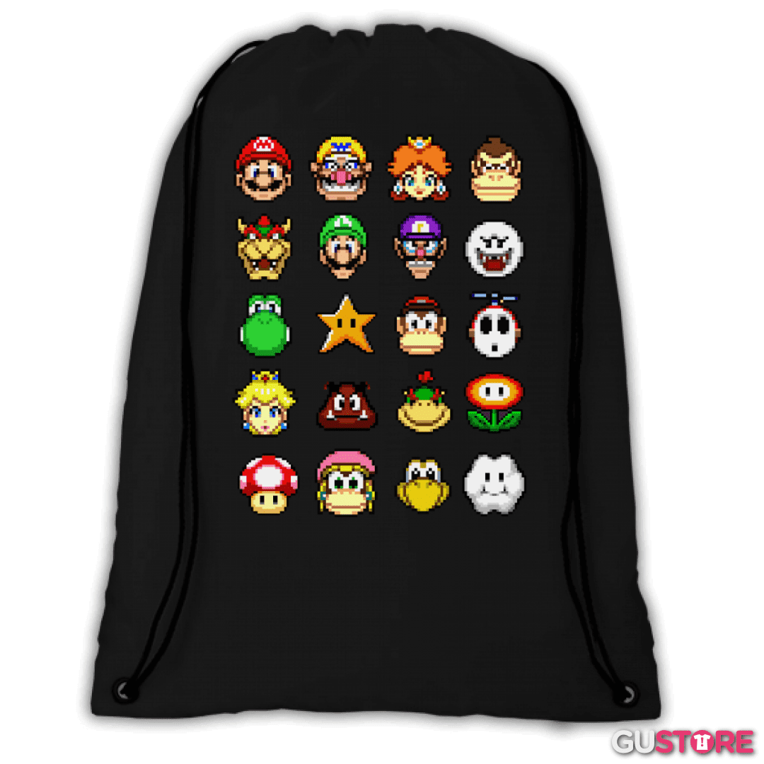 Mochila el tio del bigote en 8 bits