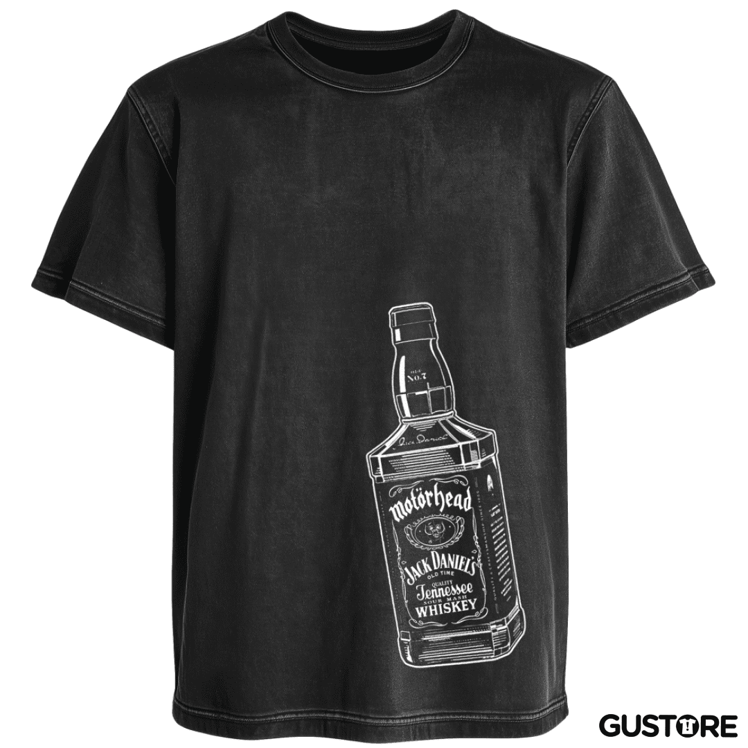 Polera desgastada Jack Daniels Motorhead