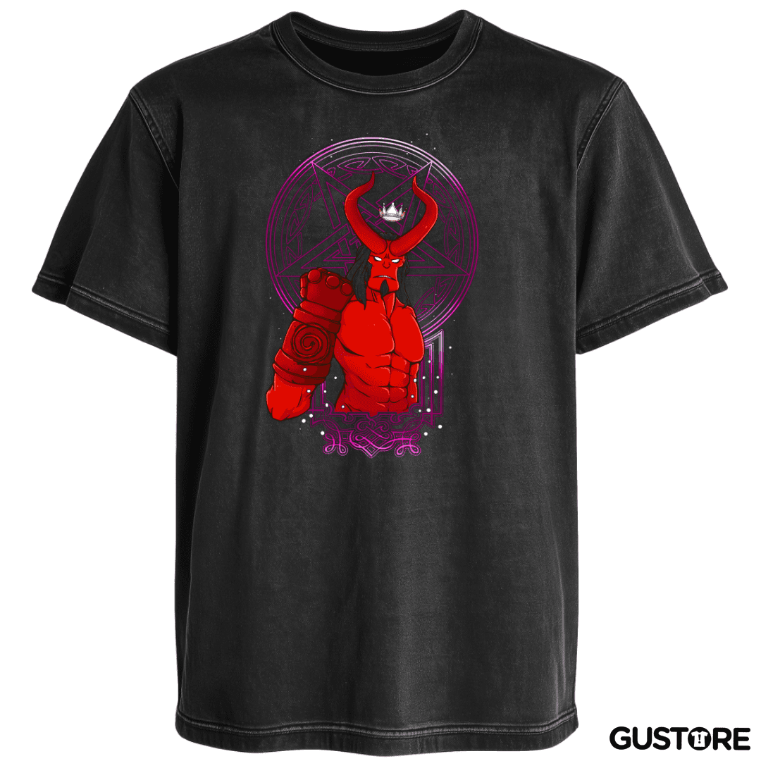 Polera desgastada Hellboy