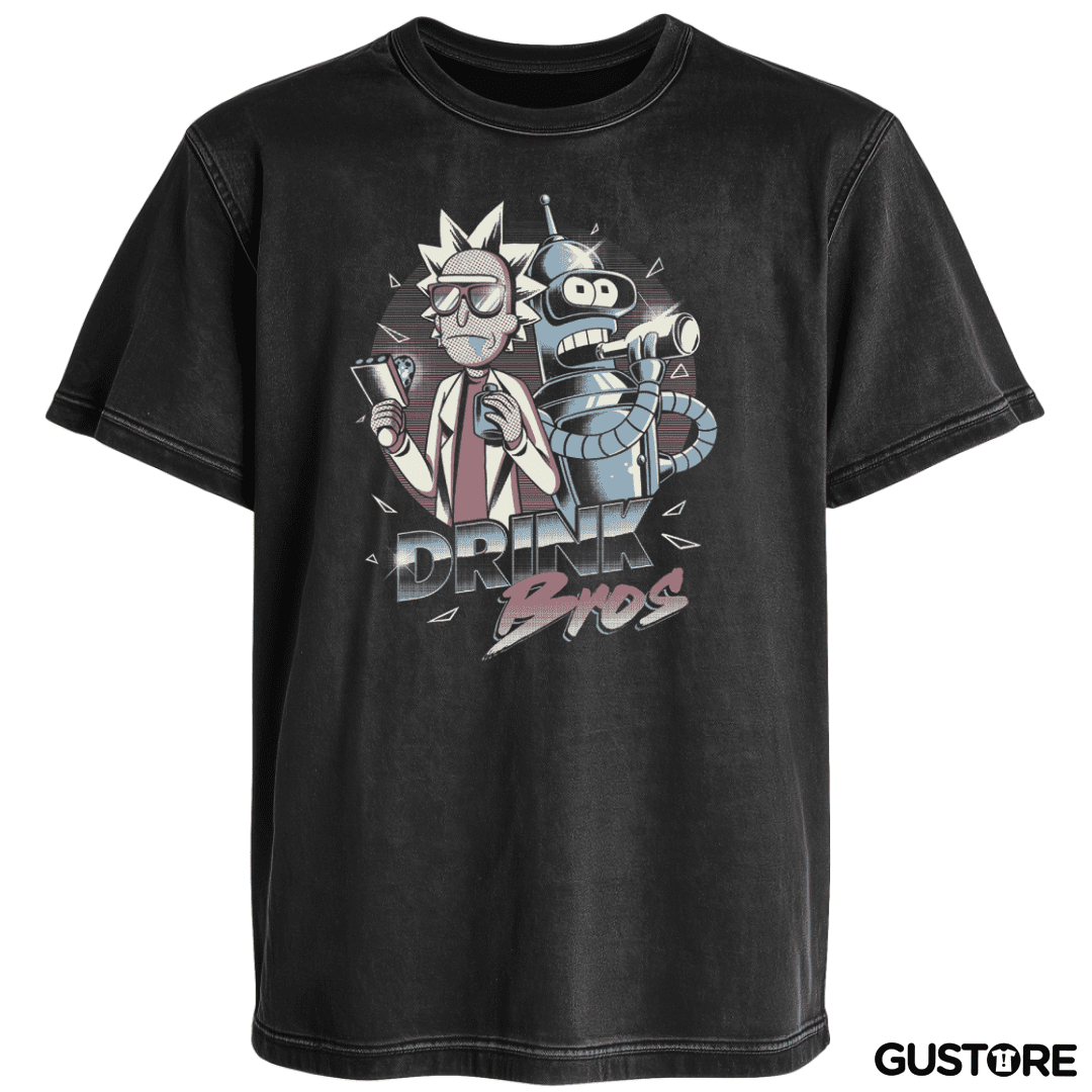 Polera desgastada Rick and bender