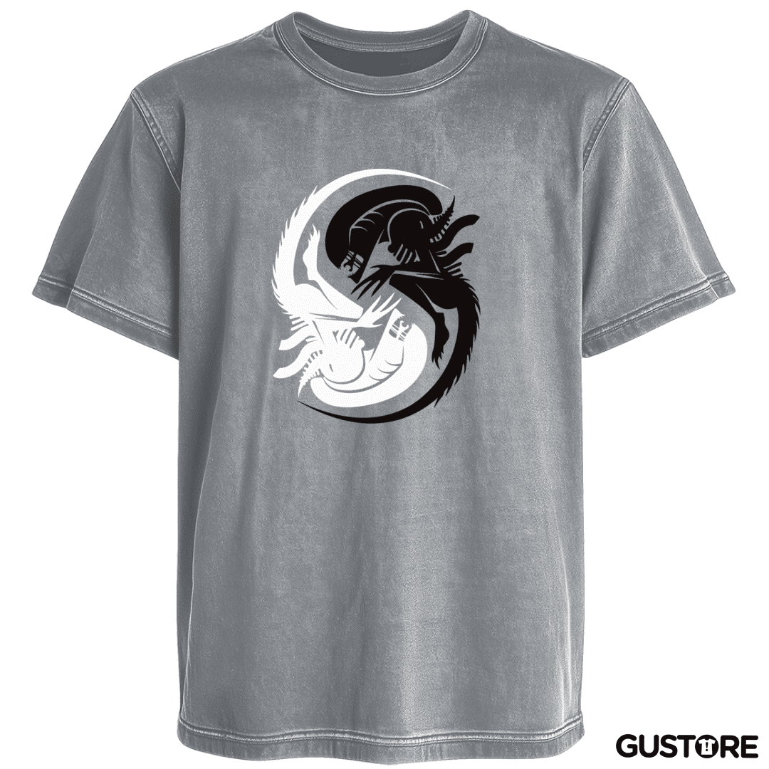 Polera desgastada Alien - Yin Yang