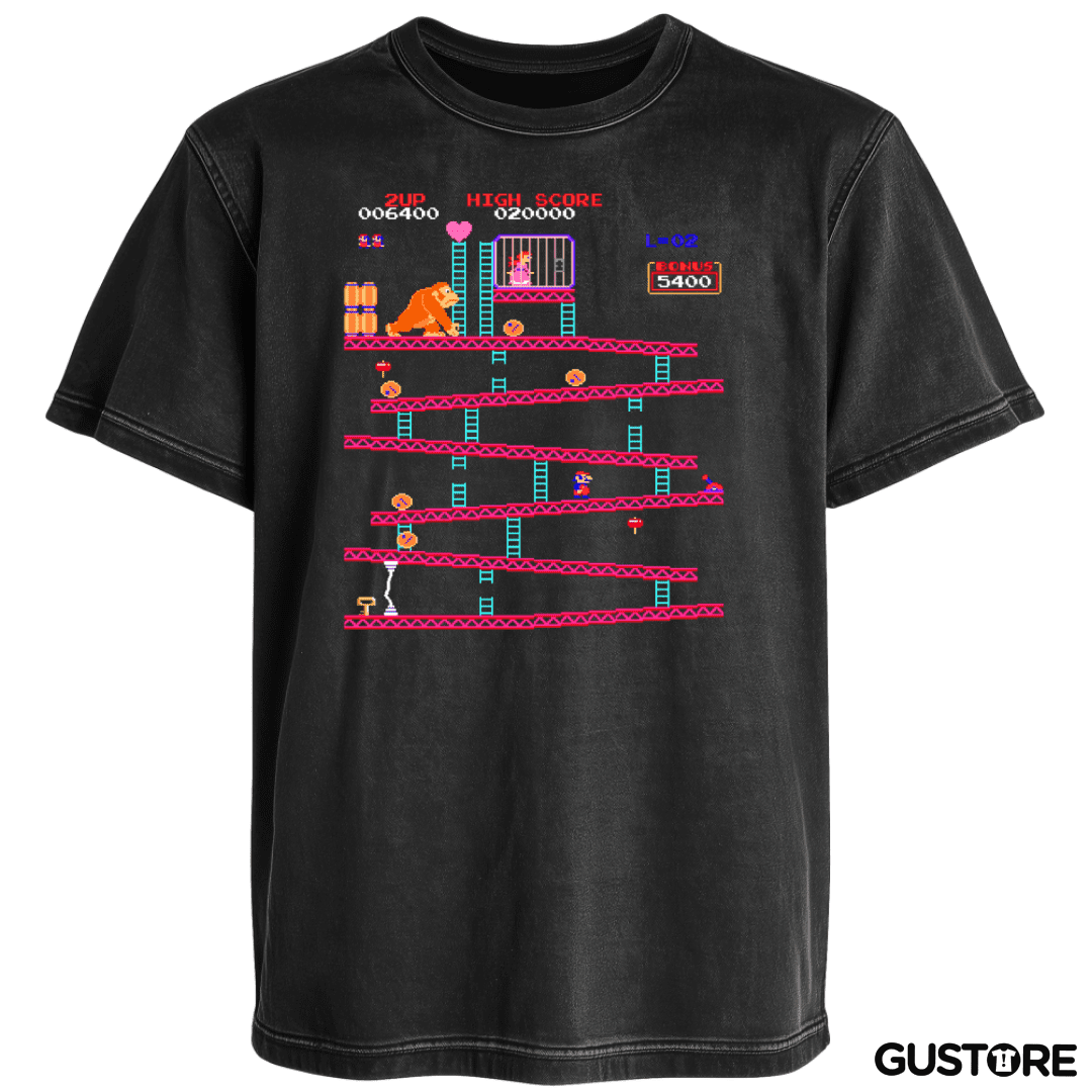 Polera desgastada Gorila Bigote
