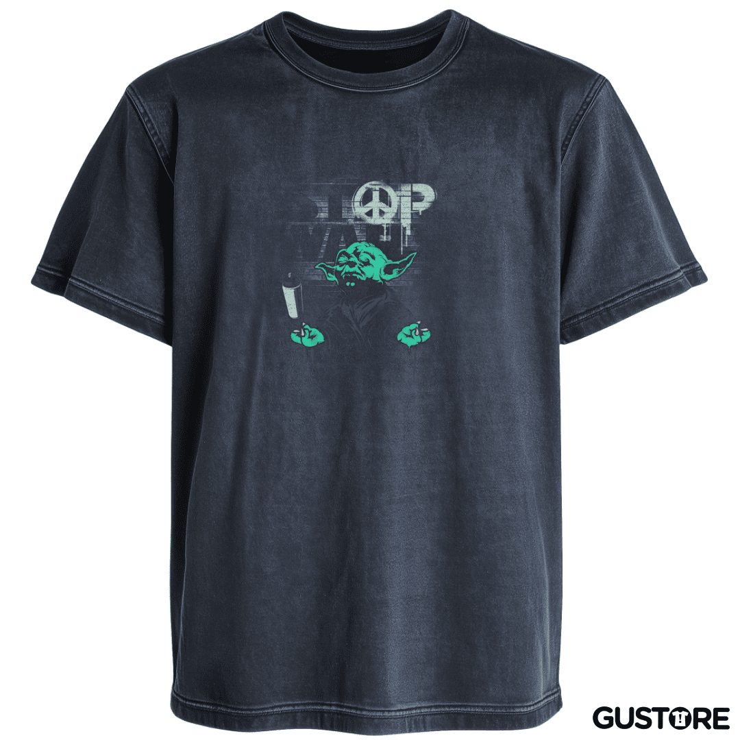 Polera desgastada Stop war  yoda