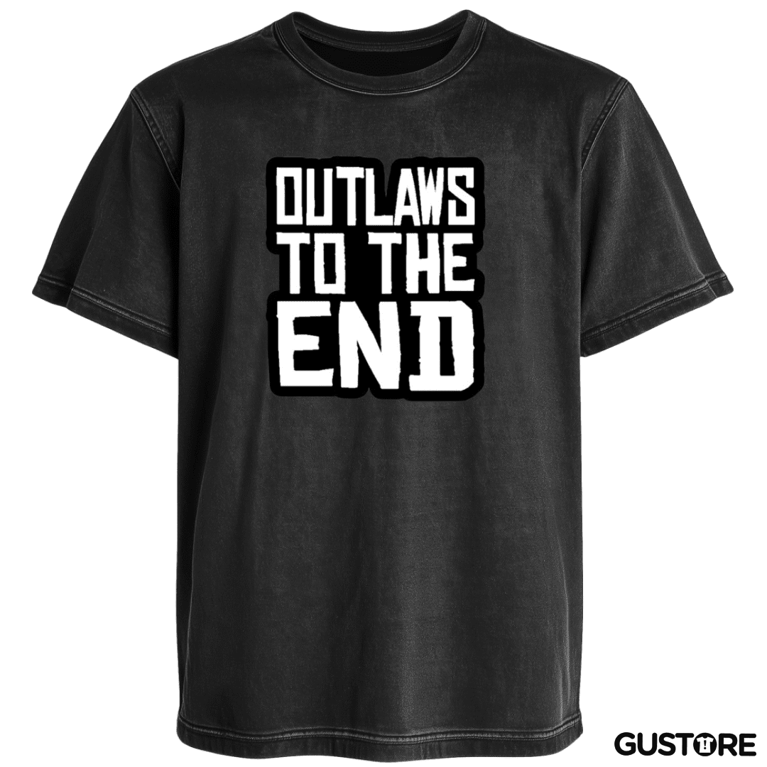 Polera desgastada Forajidos hasta el fin...