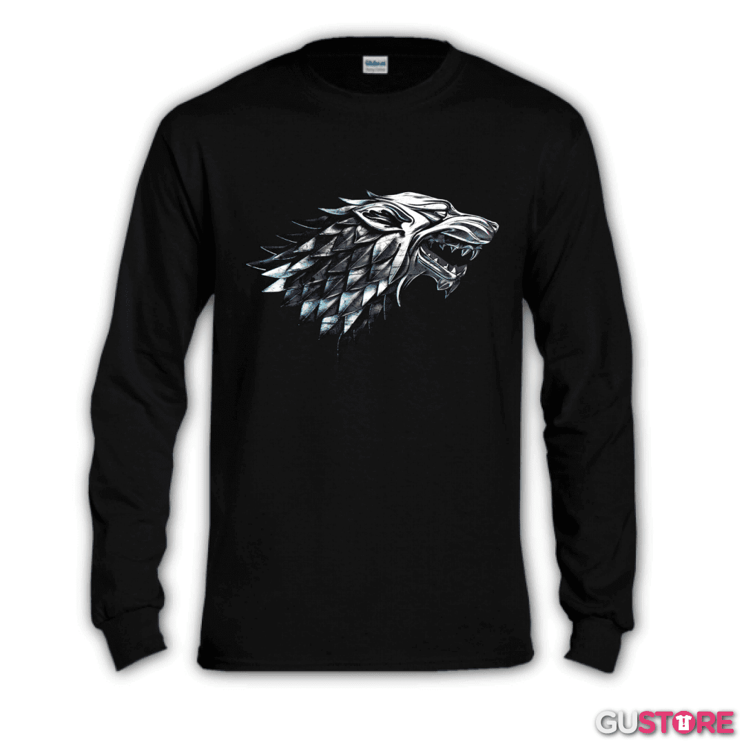 Polera manga larga Lobo metalico