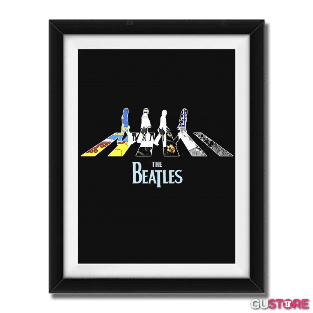 Cuadro decorativo The Beatles discos