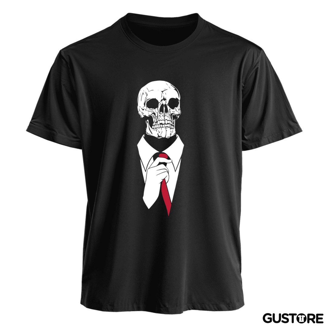 Polera Calavera Corbata