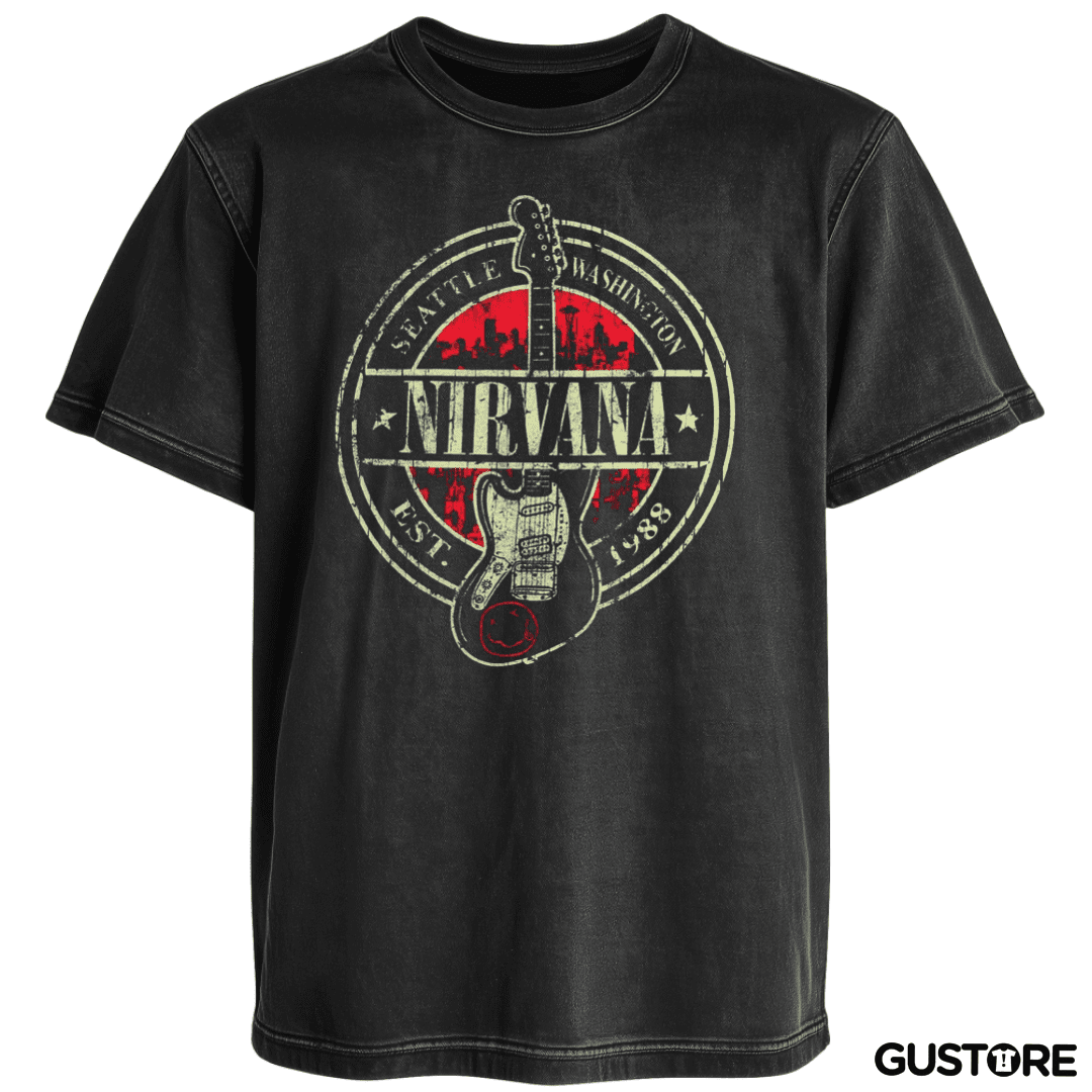 Polera desgastada Nirvana Seattle