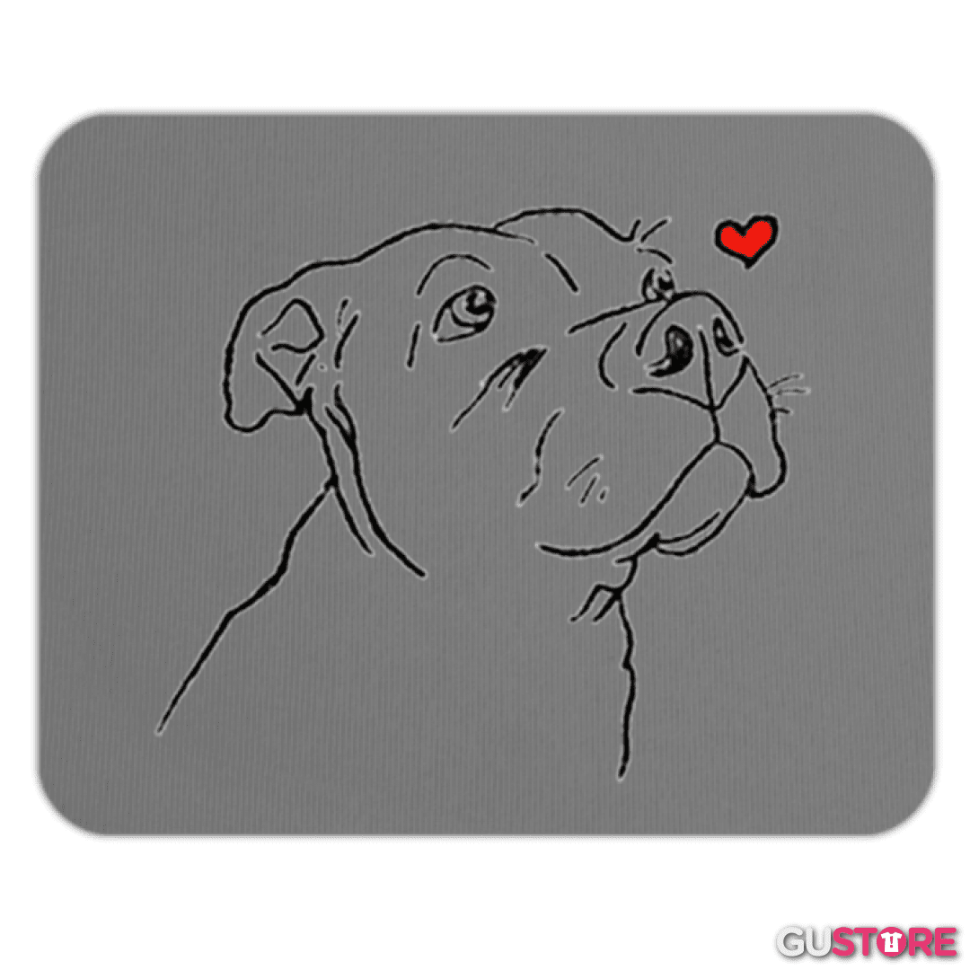 Mousepad love pitbull