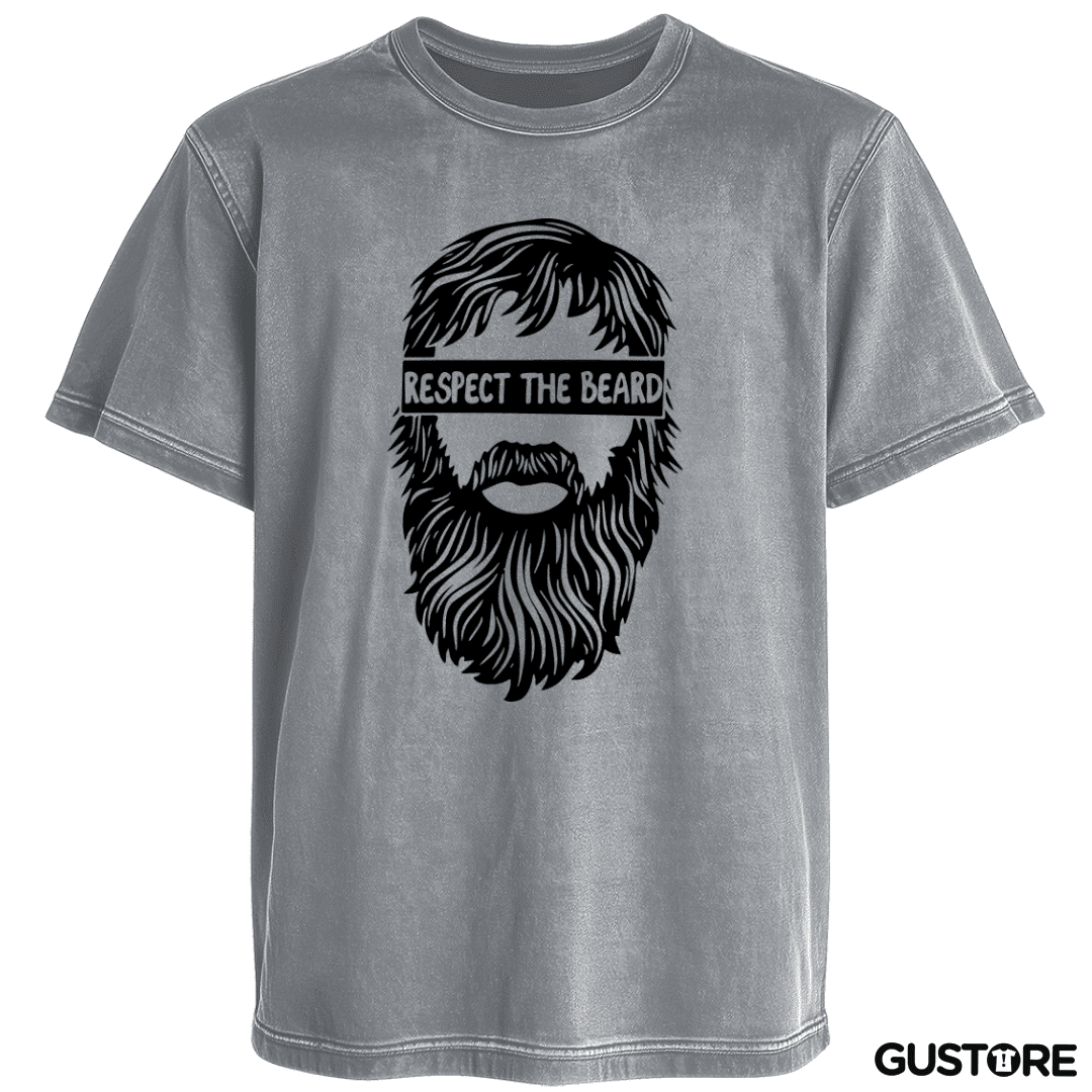 Polera desgastada Respect the beard