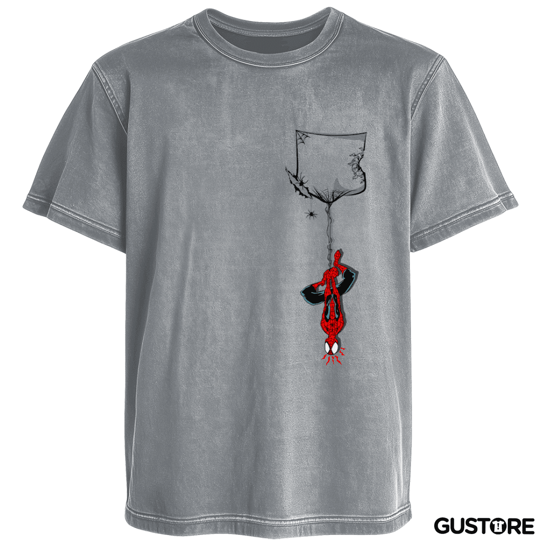 Polera desgastada Hombre araña de bolsillo