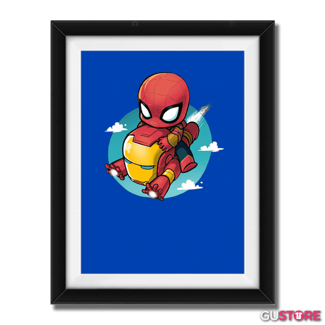 Cuadro decorativo Mini spiderman iron man