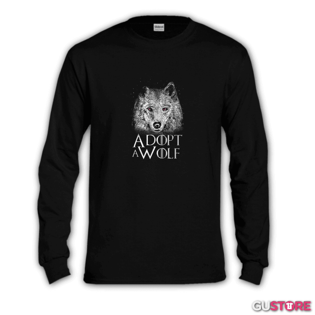 Polera manga larga Adopt a wolf 