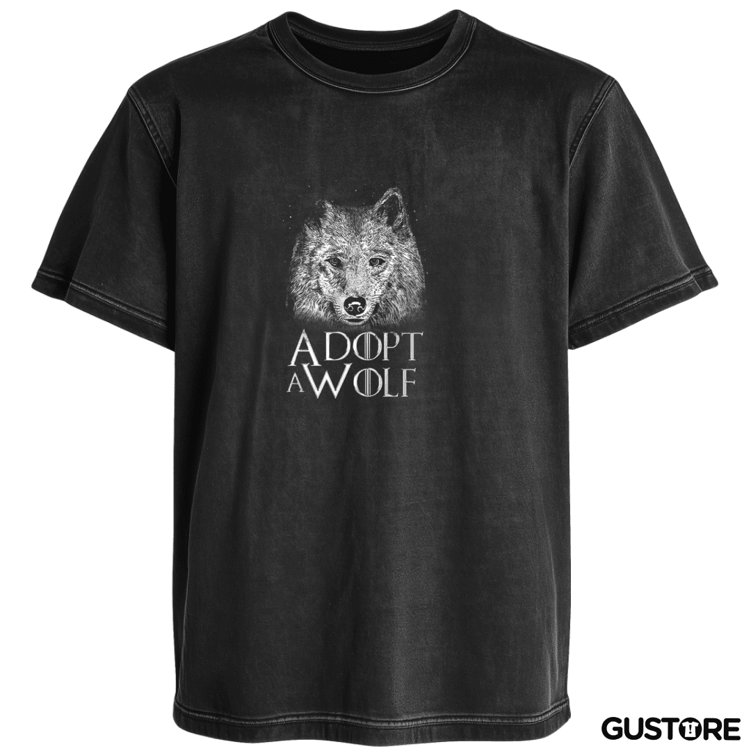 Polera desgastada Adopt a wolf 