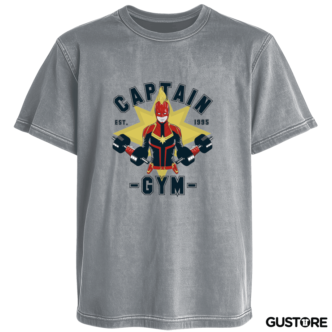 Polera desgastada Capitana marvel gym