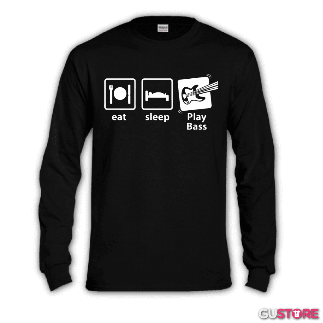 Polera manga larga Eat Sleep Play Bass
