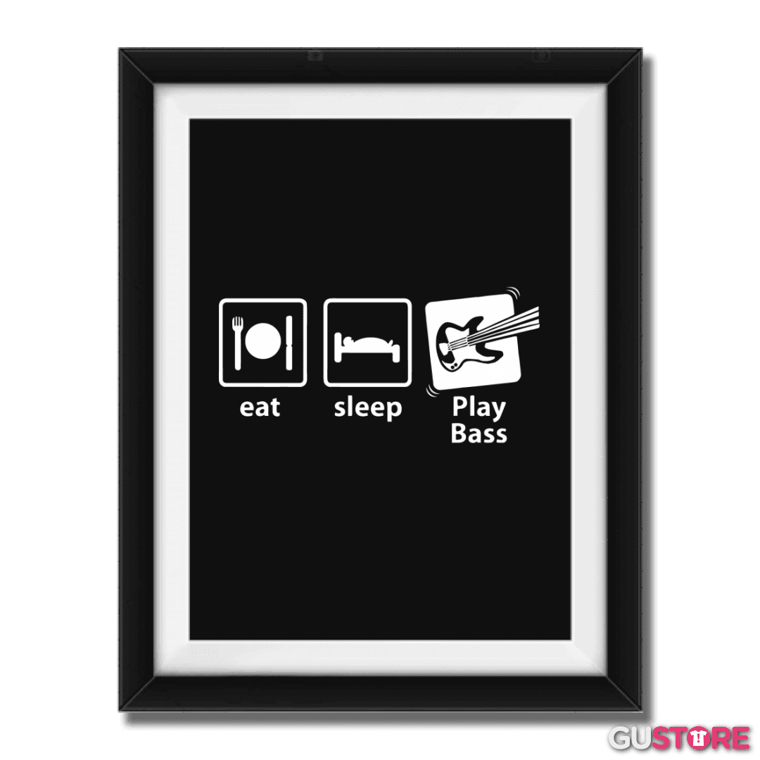 Cuadro decorativo Eat Sleep Play Bass