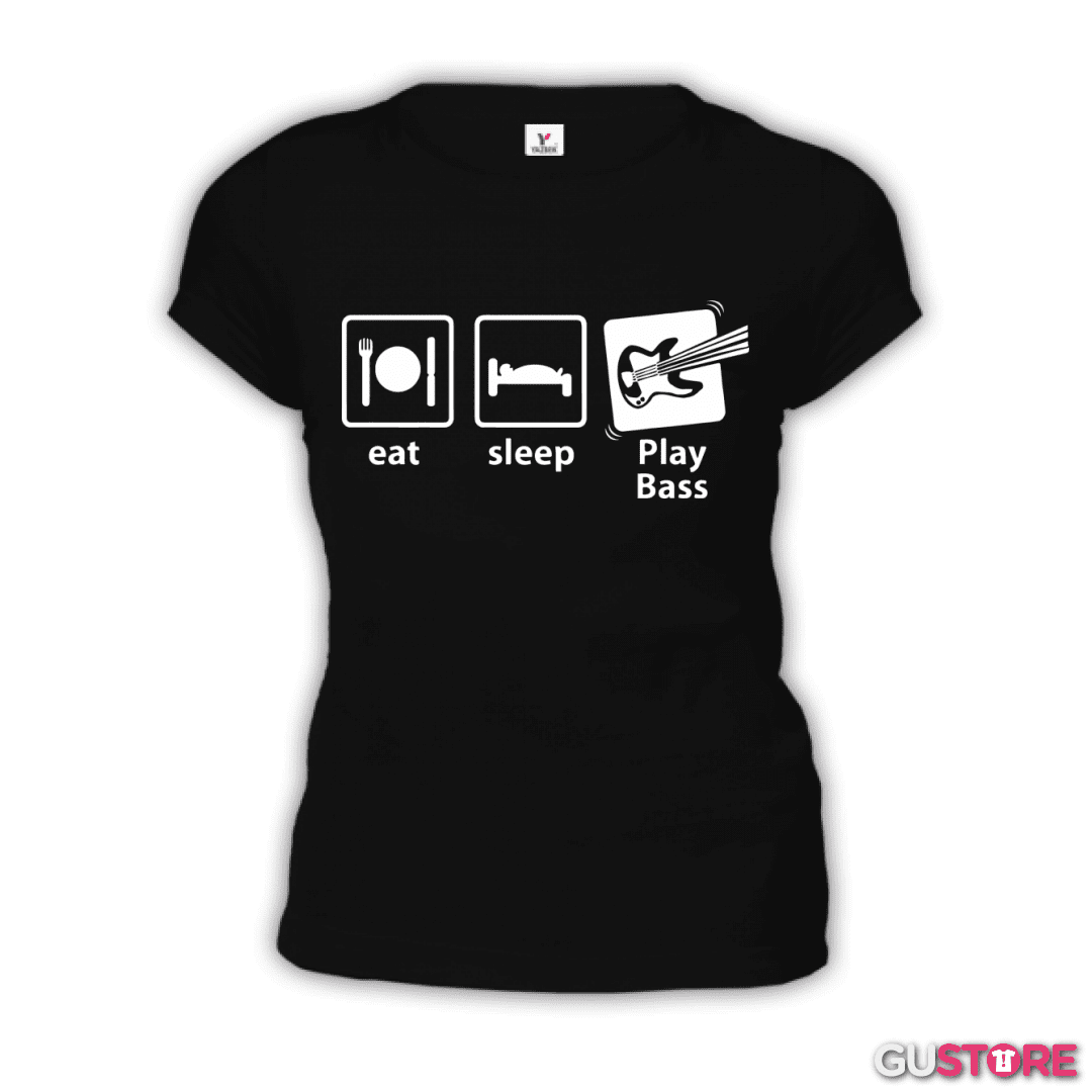 Polera de Mujer Eat Sleep Play Bass