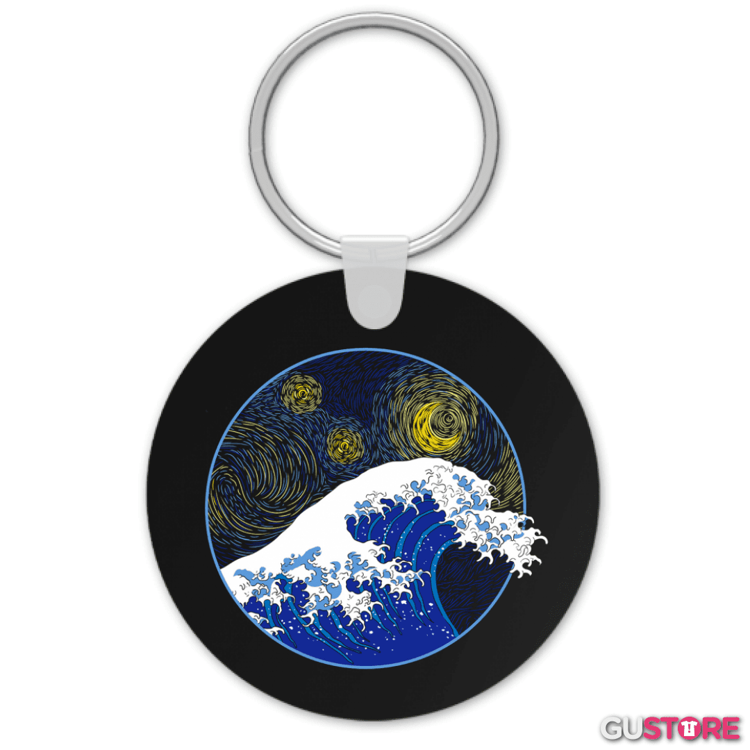 Llavero La gran ola starry night