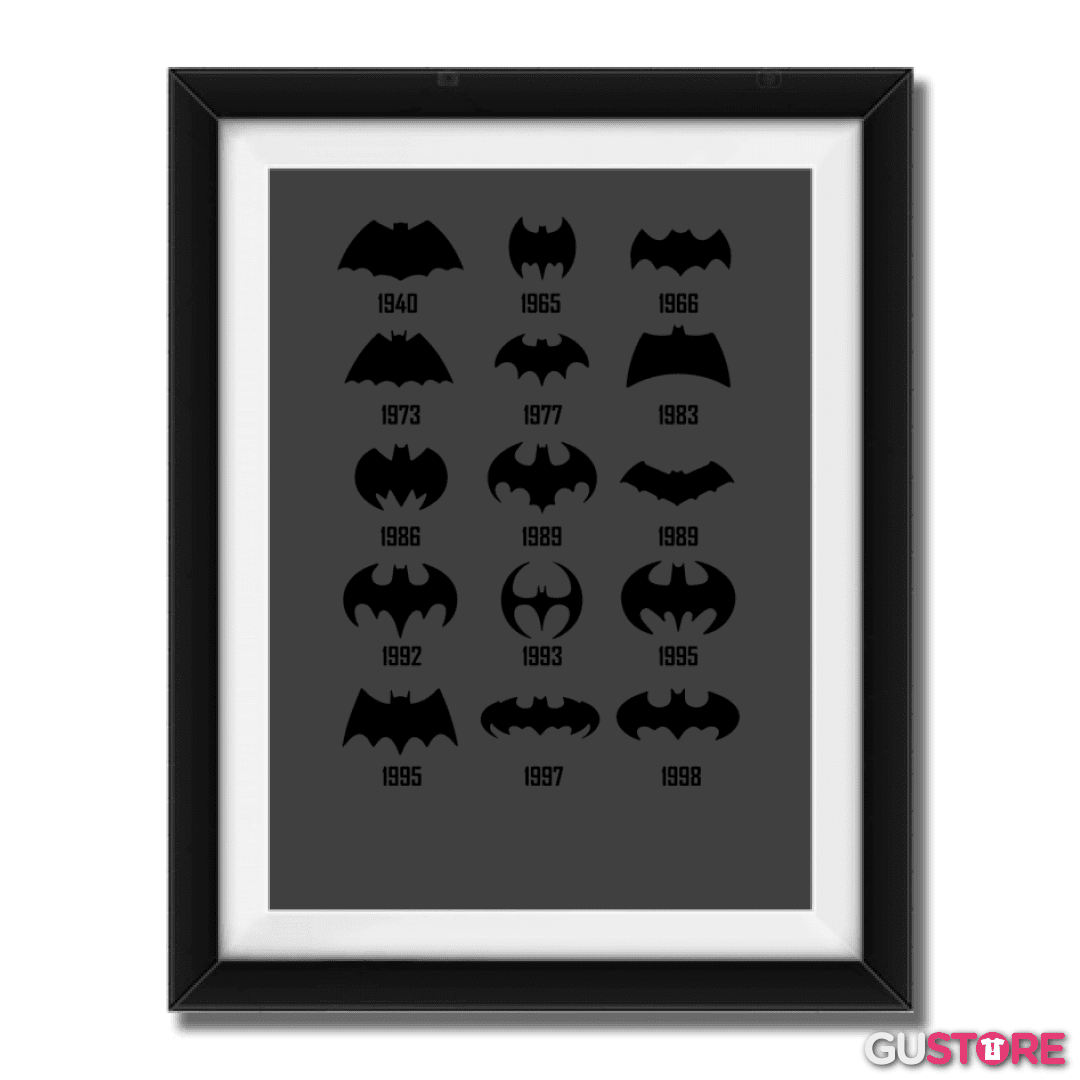 Cuadro decorativo Batman Logo History
