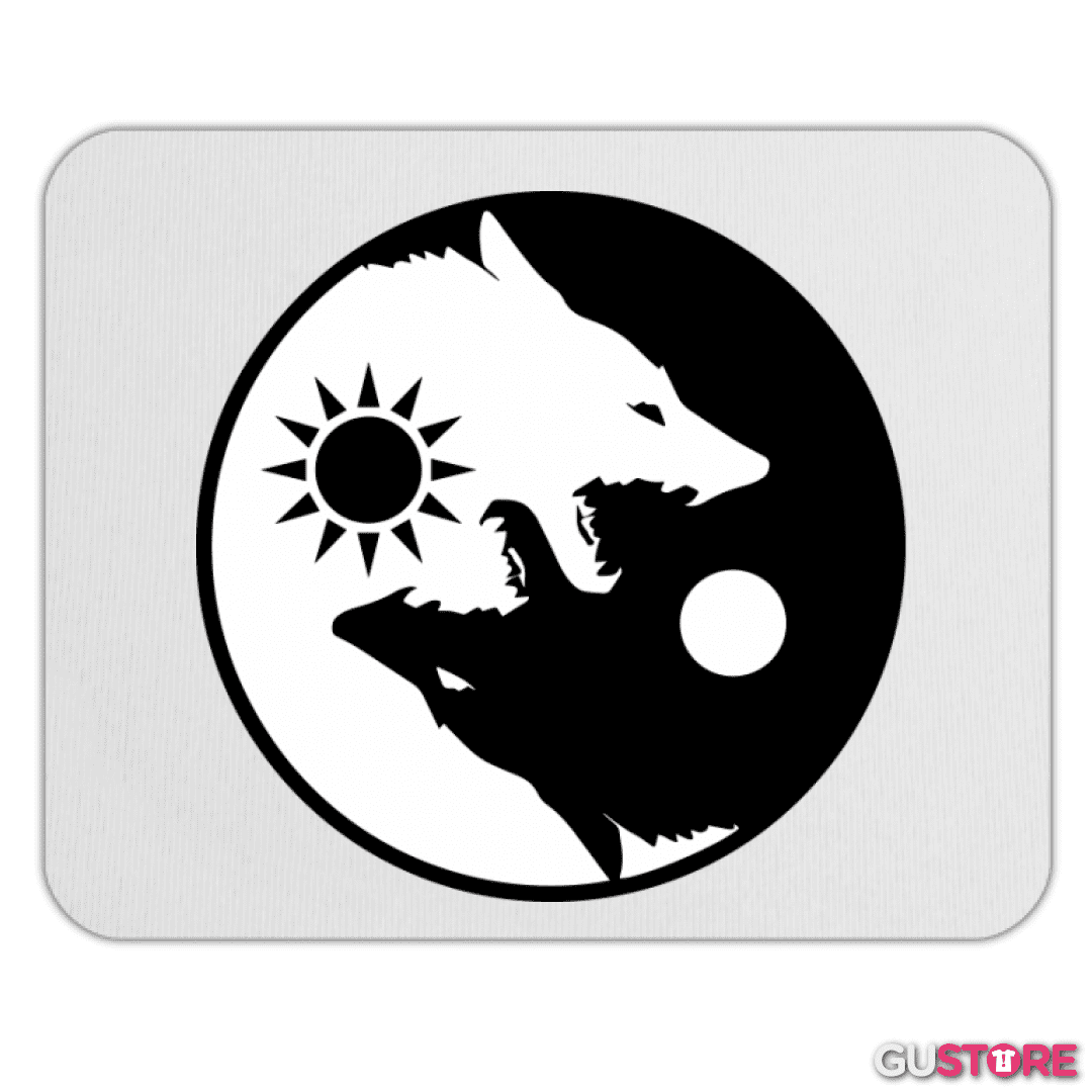 Mousepad Ying yang wolf
