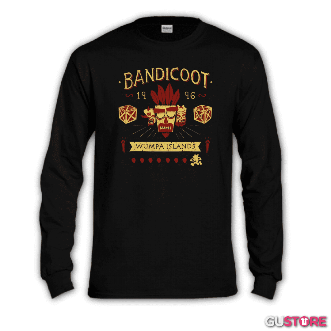 Polera manga larga Bandicoot wumpa islands