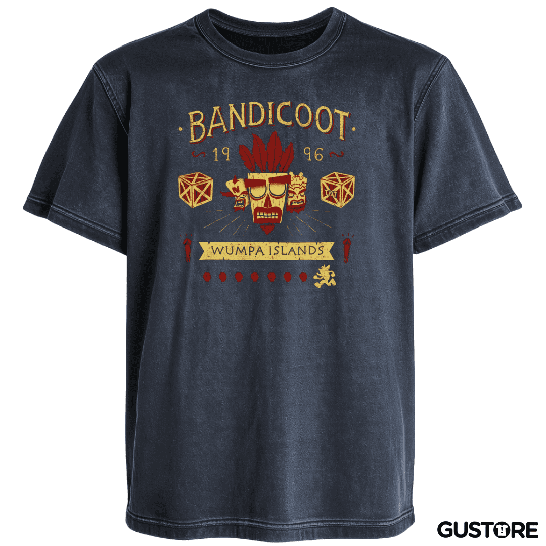 Polera desgastada Bandicoot wumpa islands