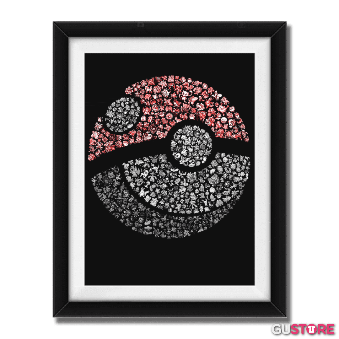 Cuadro decorativo Pokeball all
