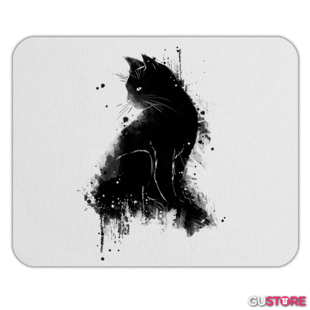 Mousepad Cat water colors