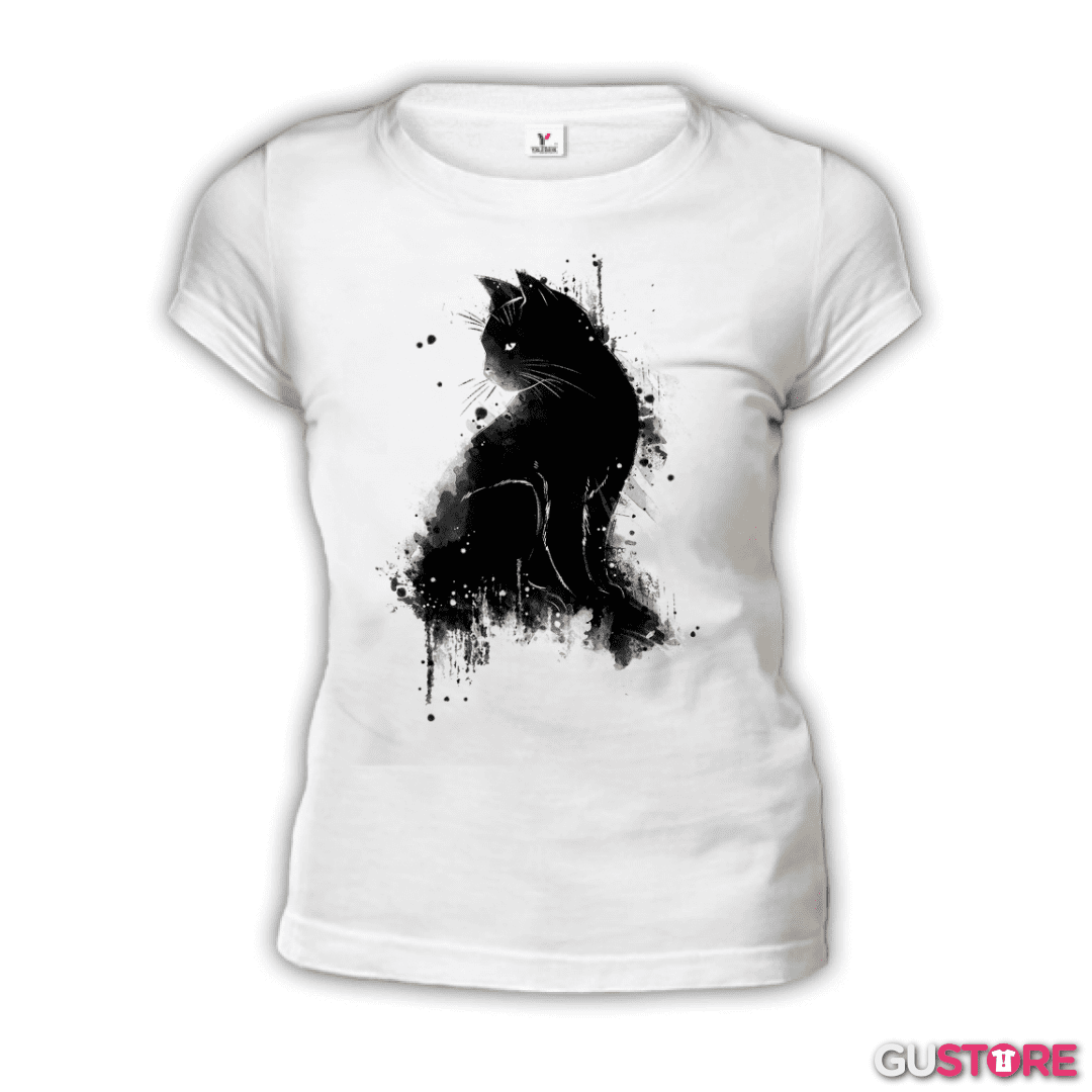 Polera de Mujer Cat water colors
