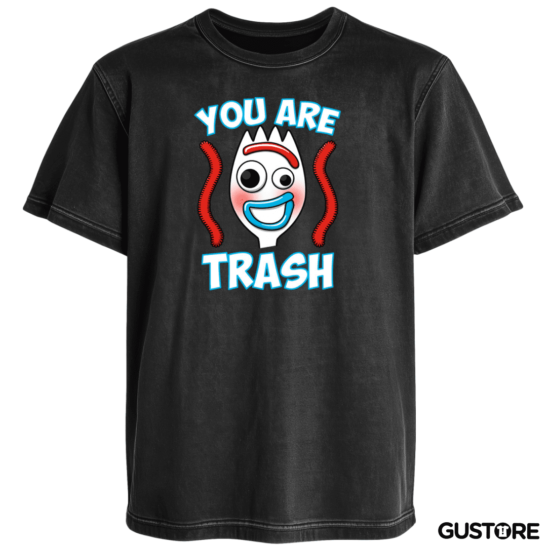 Polera desgastada You are trash