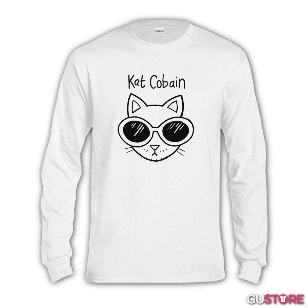 Polera manga larga cat cobain