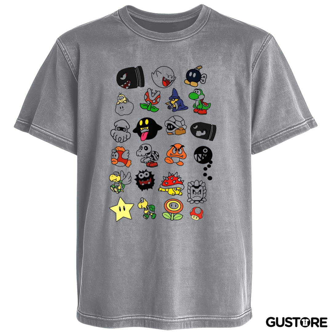 Polera desgastada Personajillos