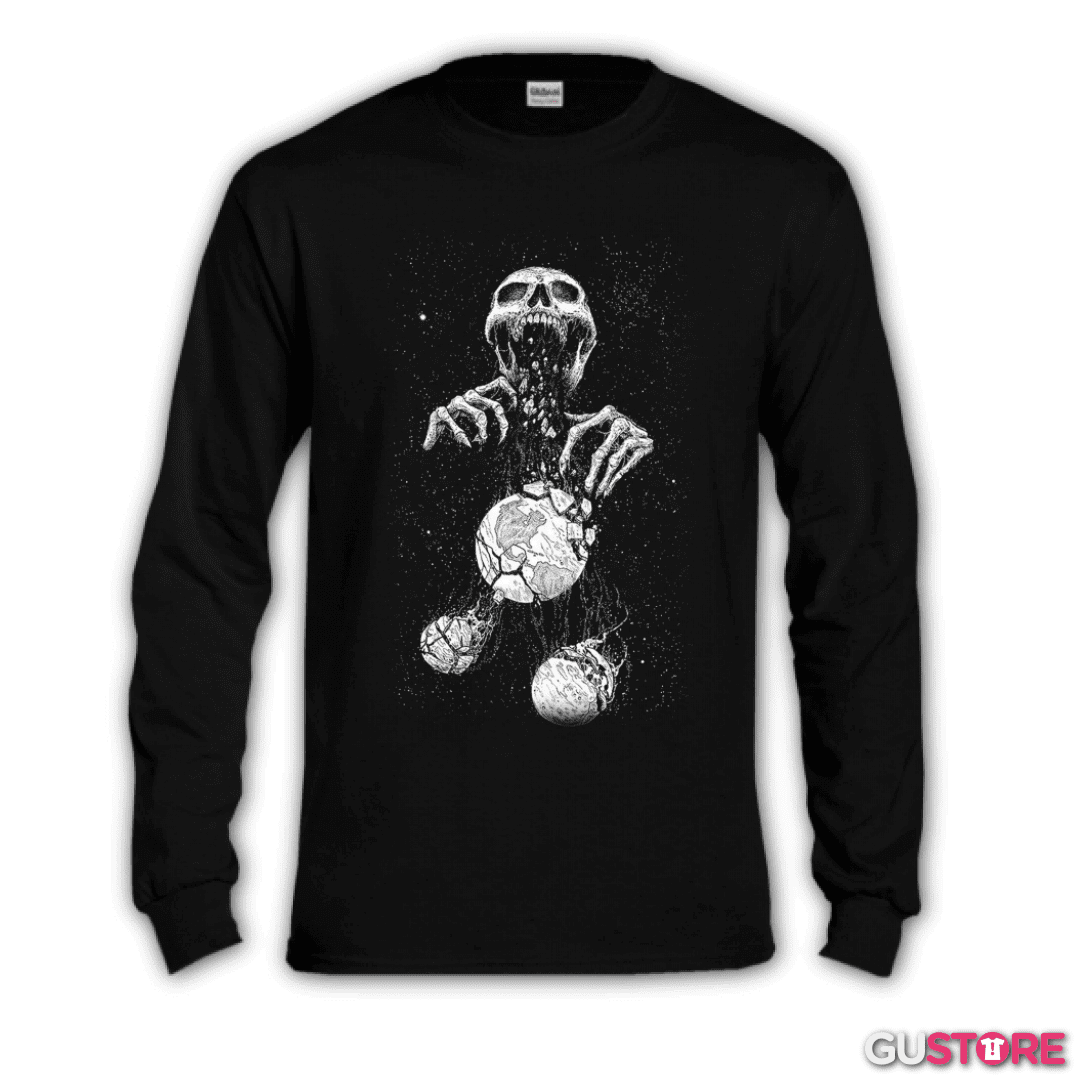 Polera manga larga Space skull
