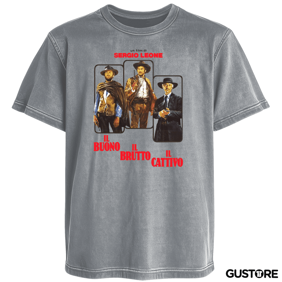 Polera desgastada El bueno el malo y el feo
