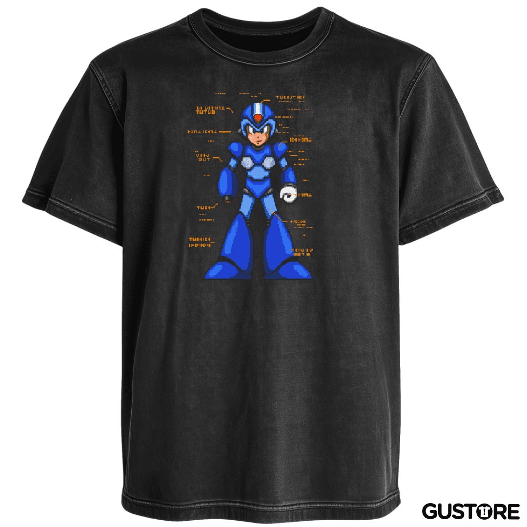 Polera desgastada Megaman x intro