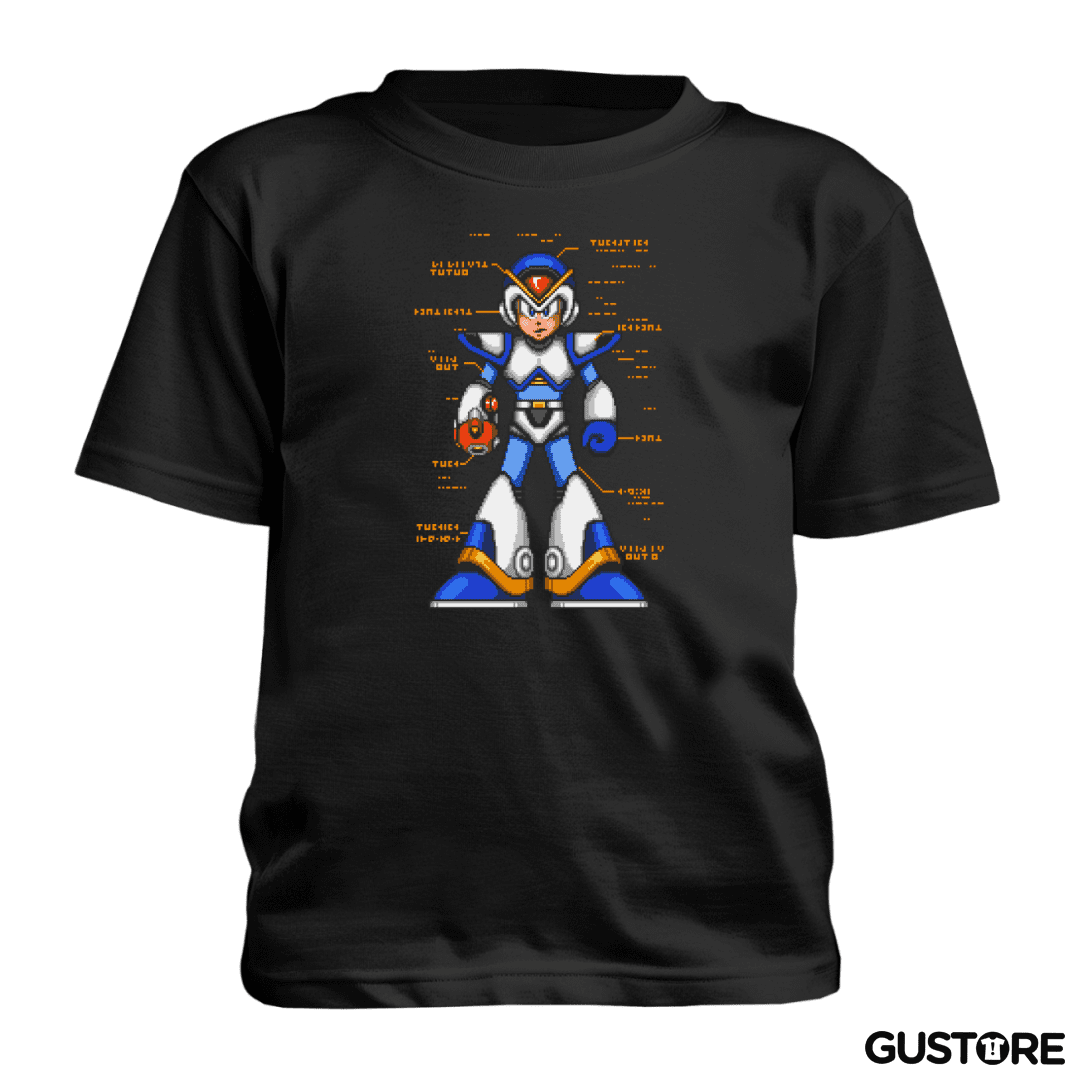 Polera de niño Megaman x armadura frontal