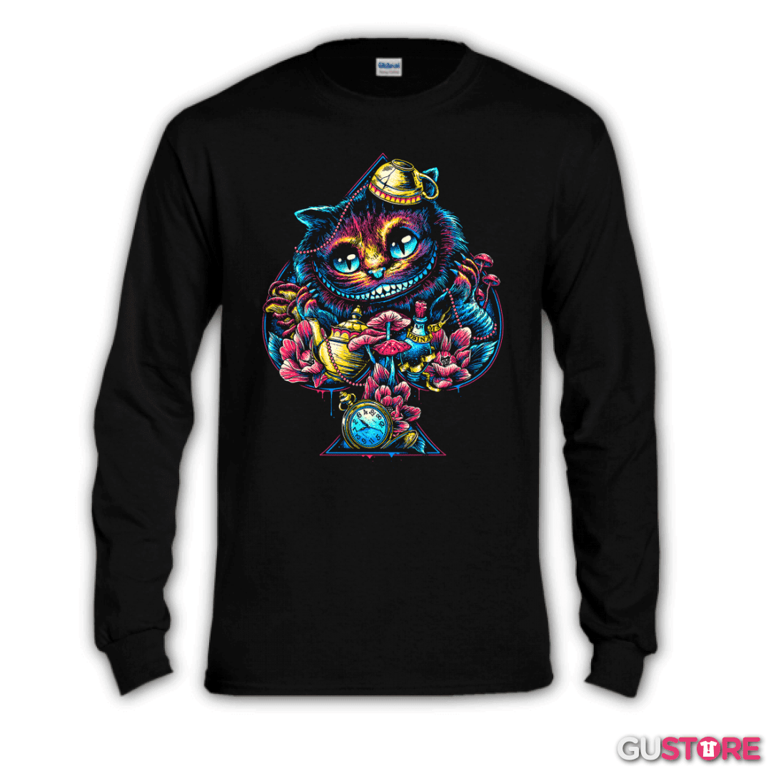 Polera manga larga Gato de alicia